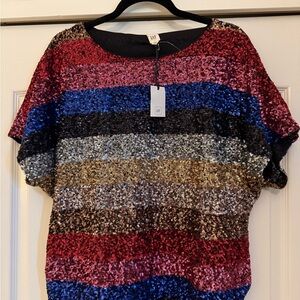 Gap Sequin Striped Women's Top